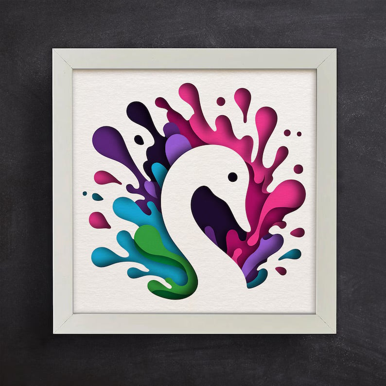 Colorful Swan SVG
