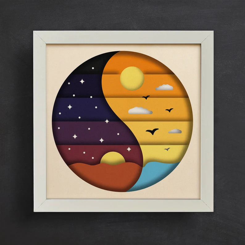 Yin Yang Landscape SVG