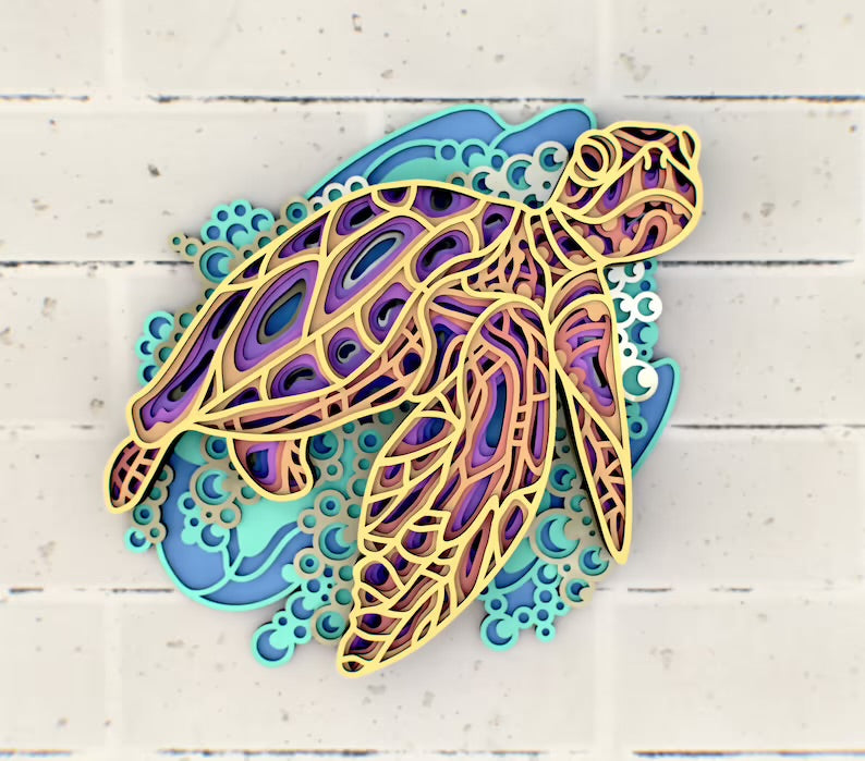 Turtle Mandala SVG