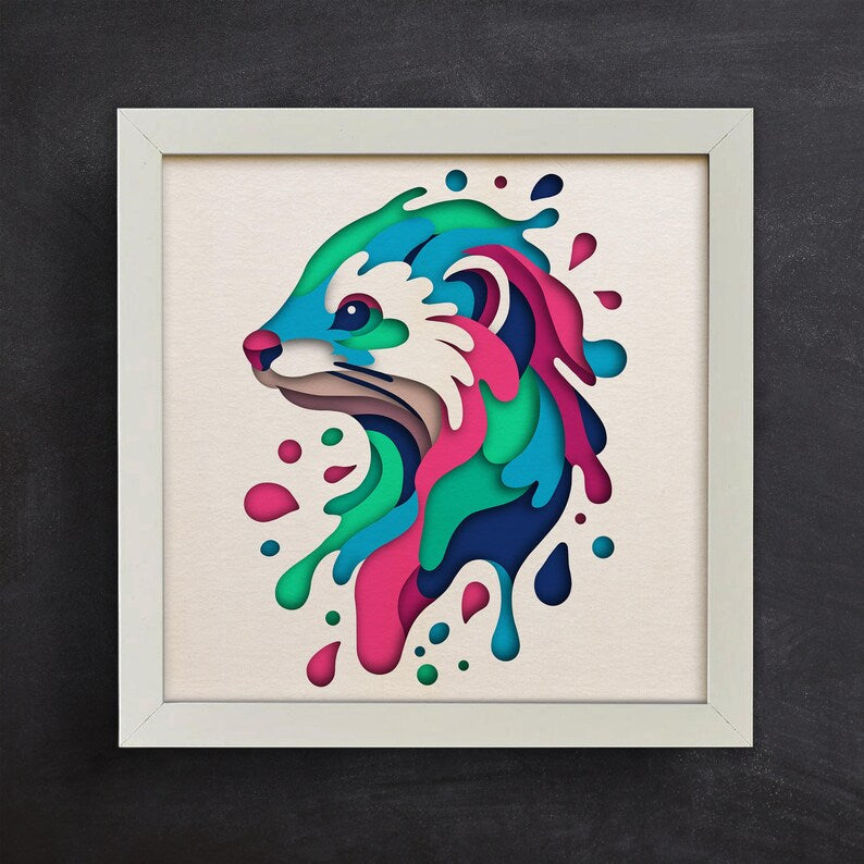 Colorful Ferret SVG