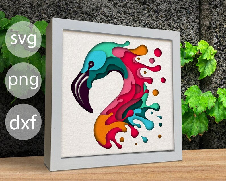 Colorful Flamingo SVG