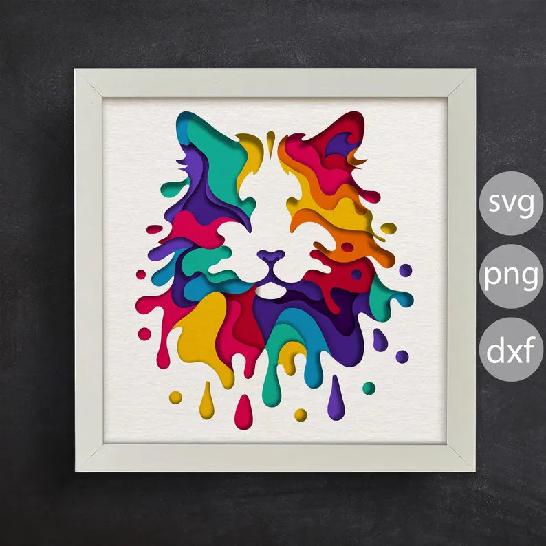 Colorful Cat SVG
