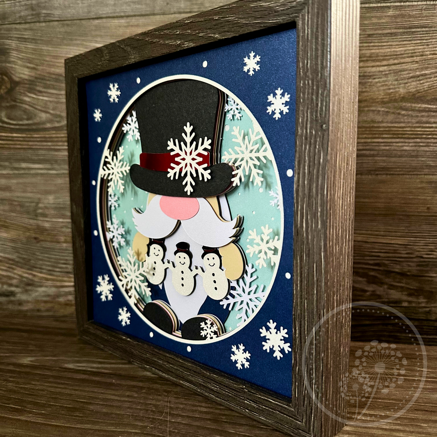 Snowman Gnome Shadowbox
