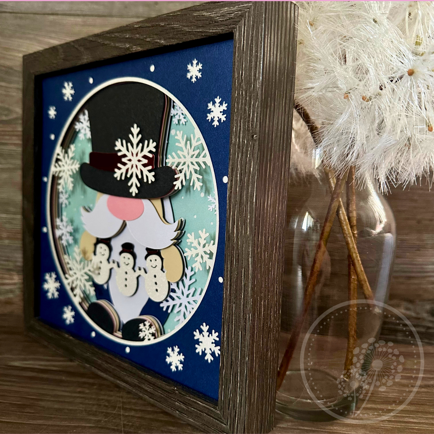 Snowman Gnome Shadowbox