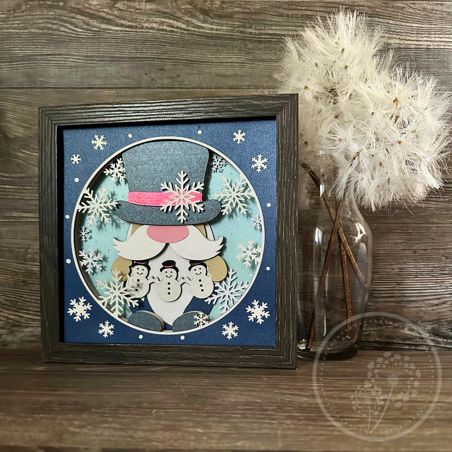Snowman Gnome Shadowbox