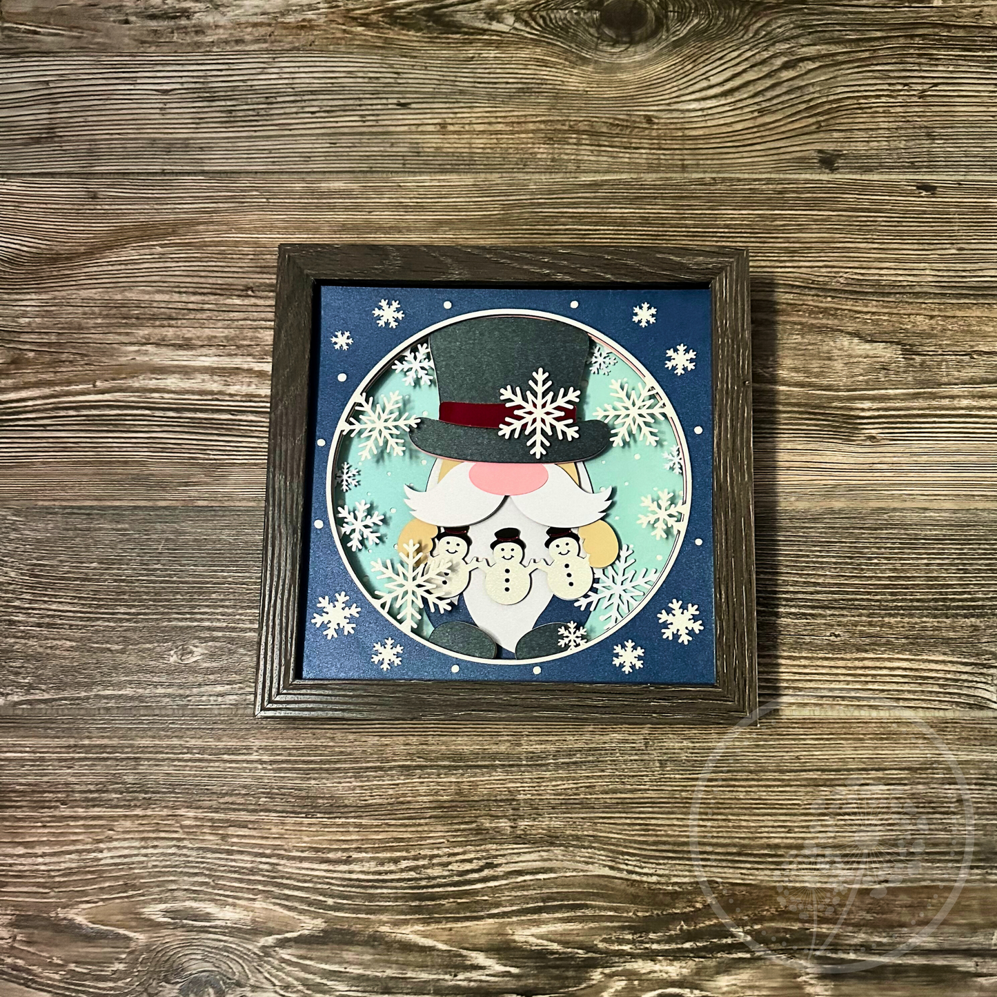 Snowman Gnome Shadowbox
