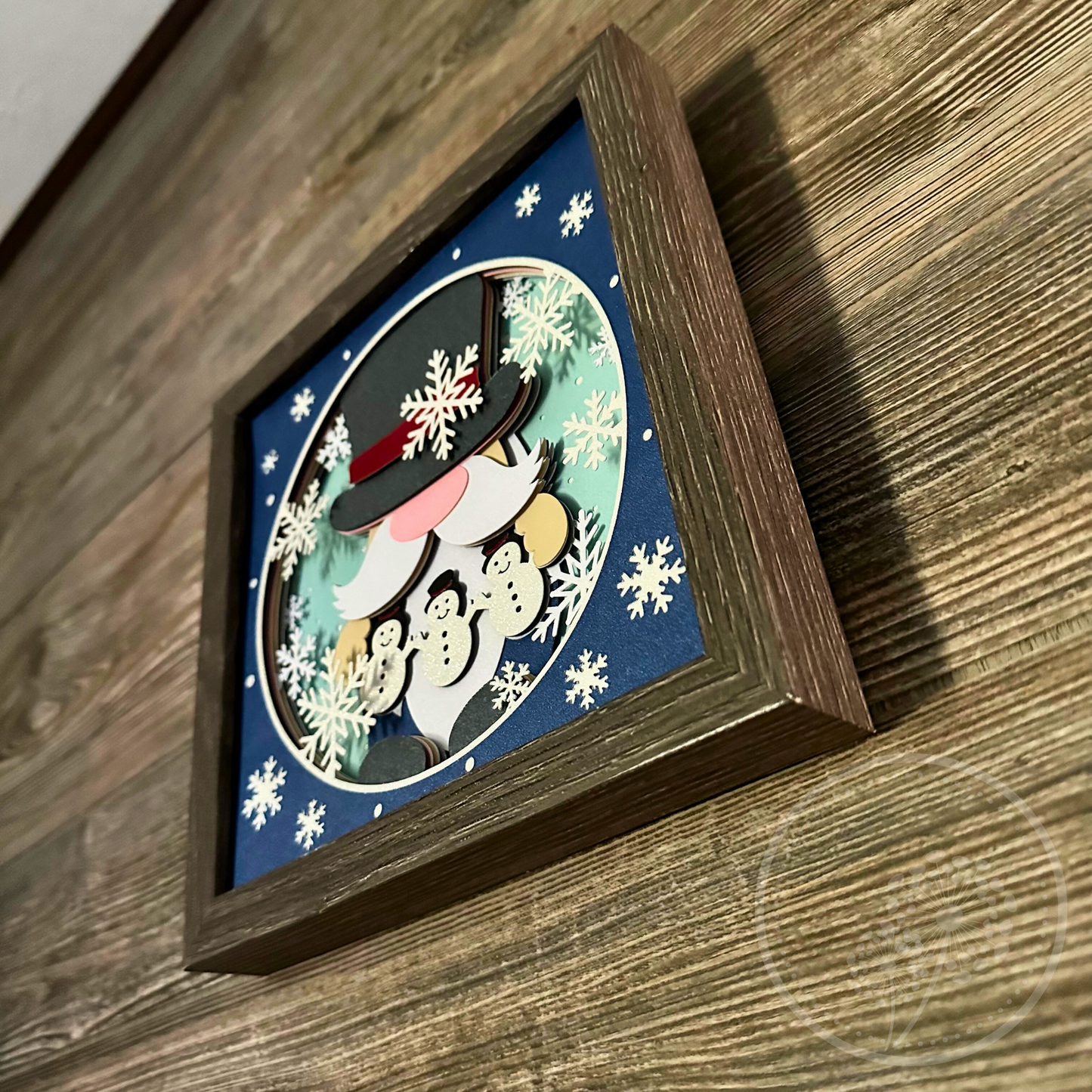 Snowman Gnome Shadowbox