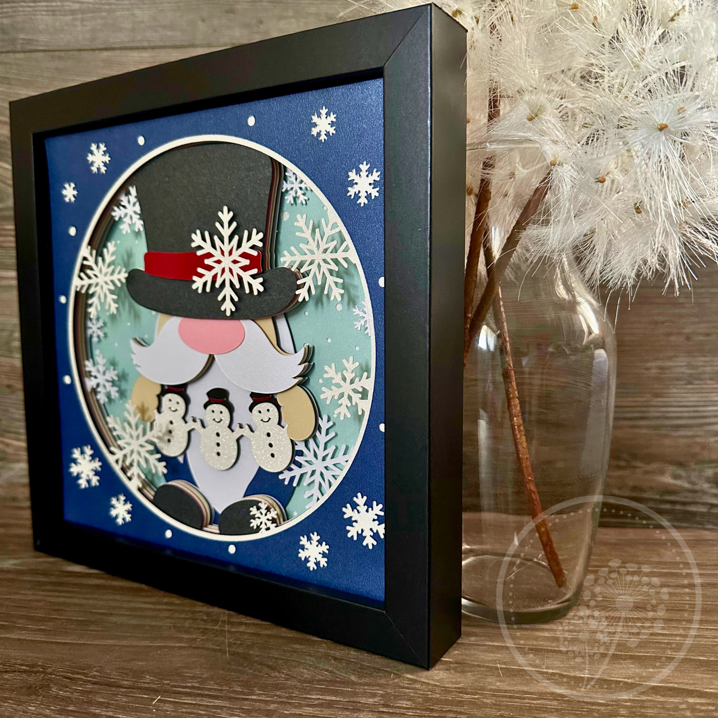 Snowman Gnome Shadowbox