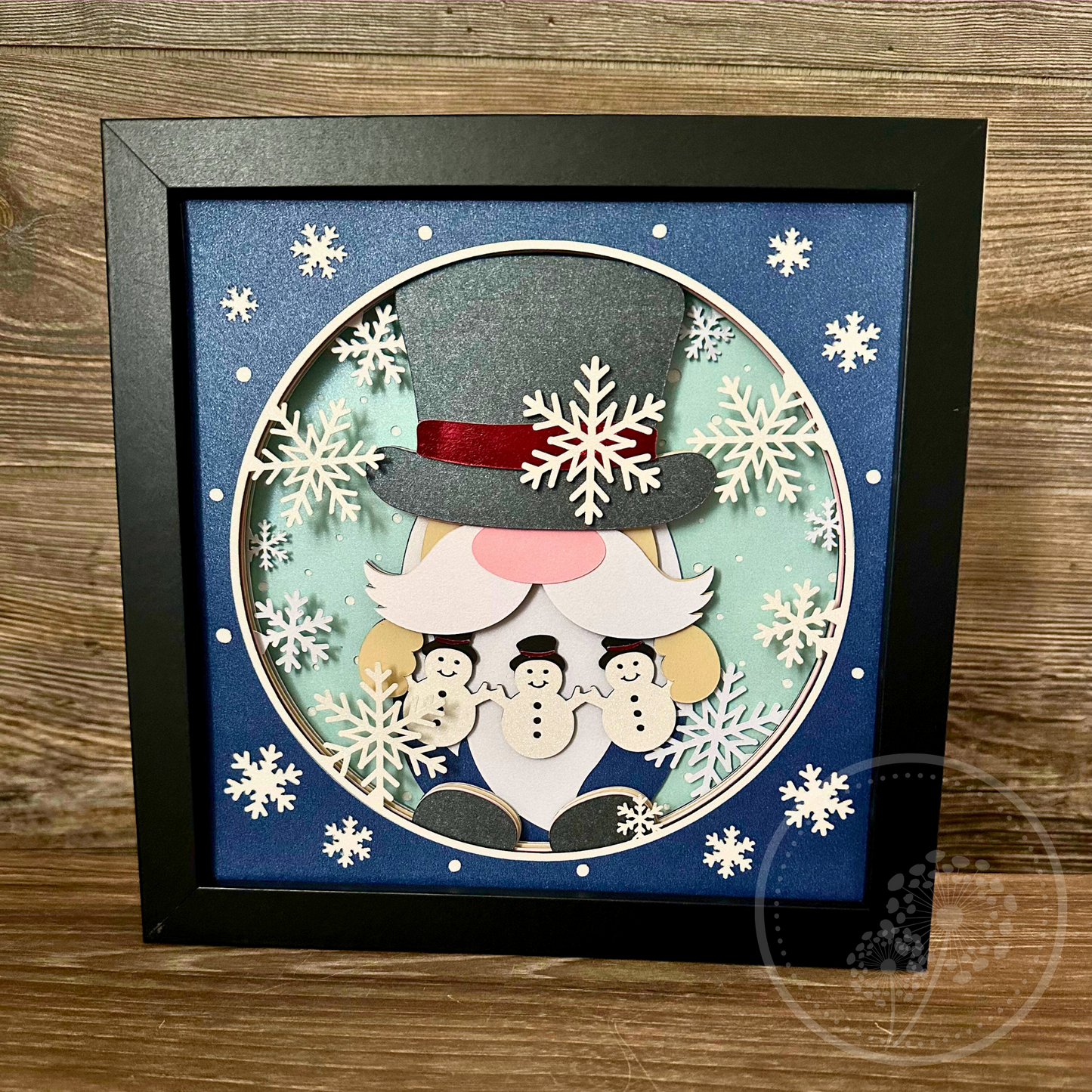 Snowman Gnome Shadowbox