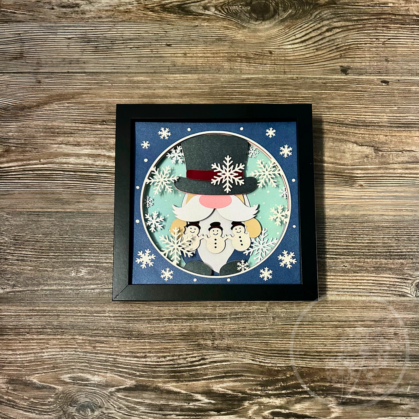 Snowman Gnome Shadowbox
