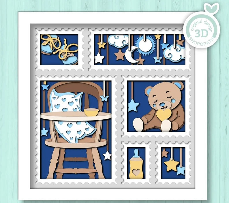 New Baby Stamps SVG