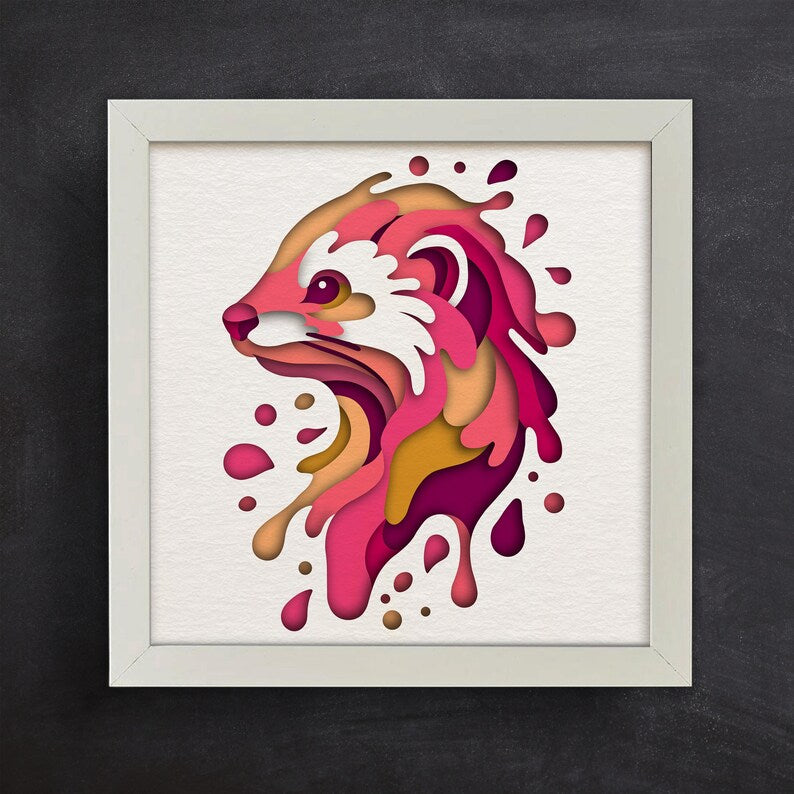 Colorful Ferret SVG