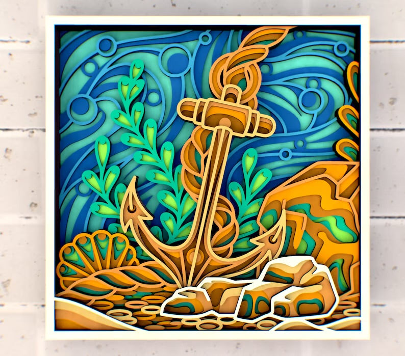 Anchor Under Water SVG