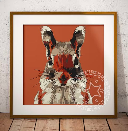 Orange Squirrel SVG