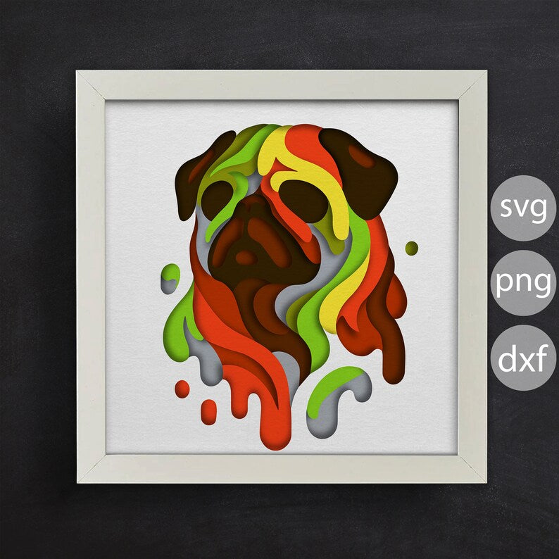Colorful Dog 3 SVG