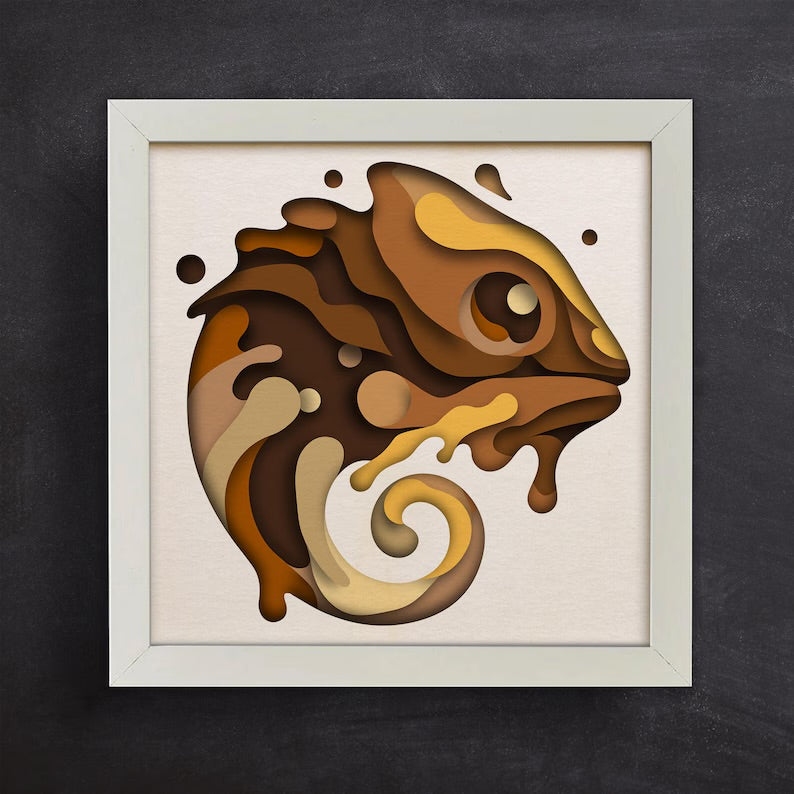 Colorful Chameleon SVG