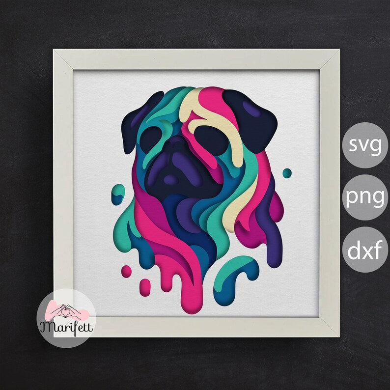 Colorful Dog 3 SVG