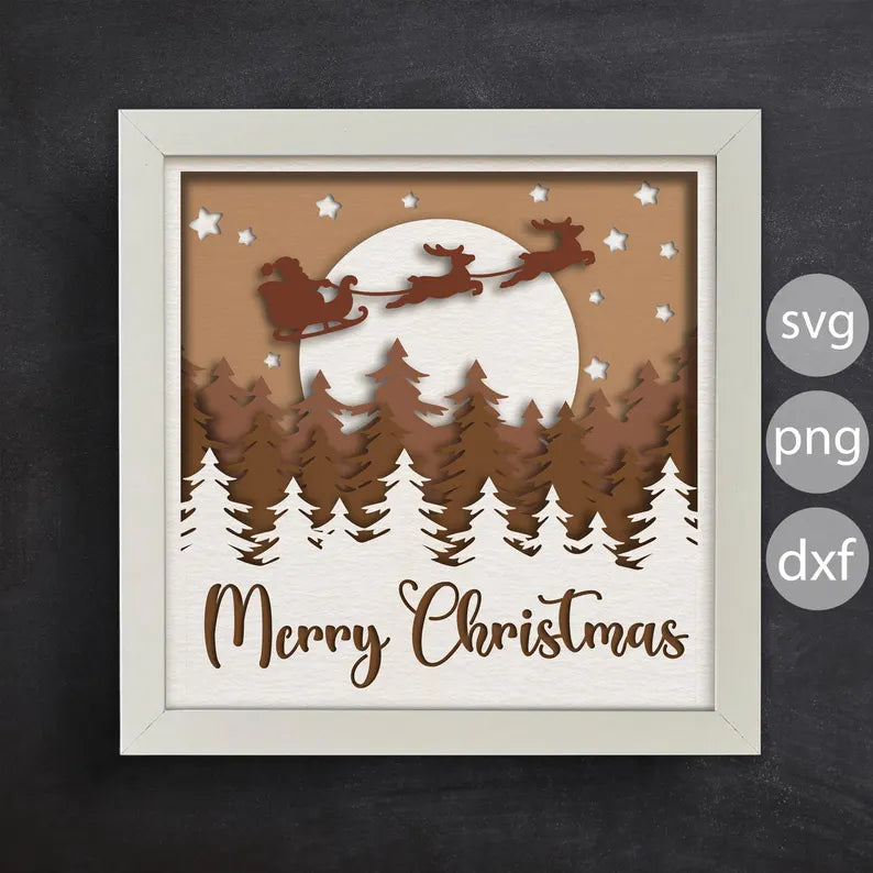 Santa’s Sleigh Landscape SVG