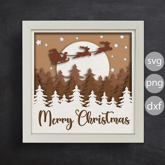 Santa’s Sleigh Landscape SVG