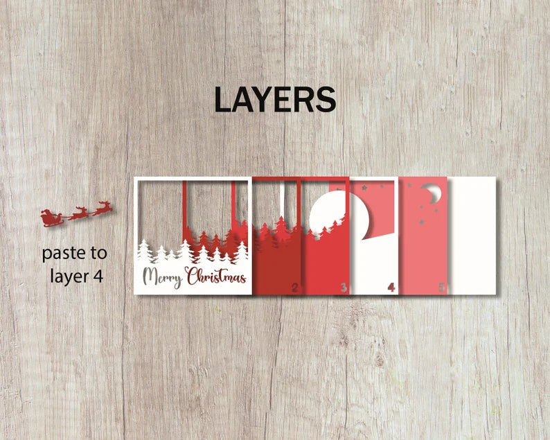 Santa’s Sleigh Landscape SVG