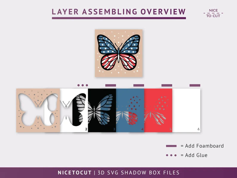American Butterfly SVG