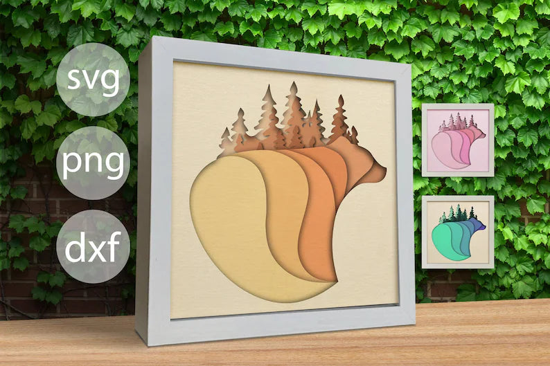 Landscape Bear SVG