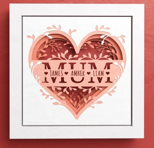 Mom/Mum Heart SVG