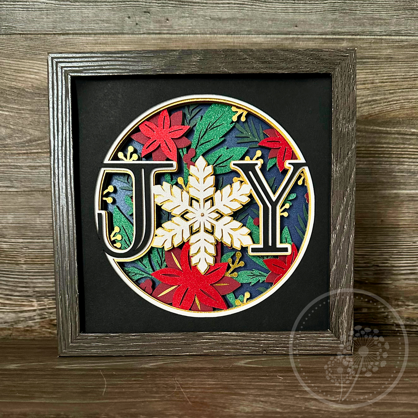 Poinsettias Joy Shadowbox