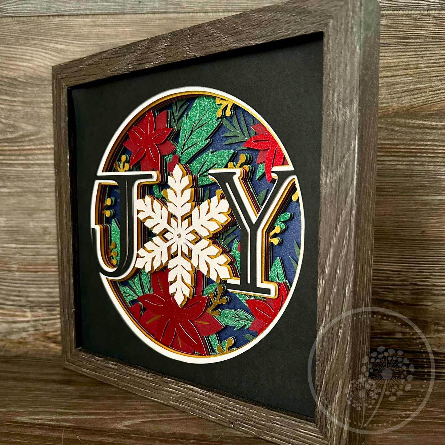 Poinsettias Joy Shadowbox