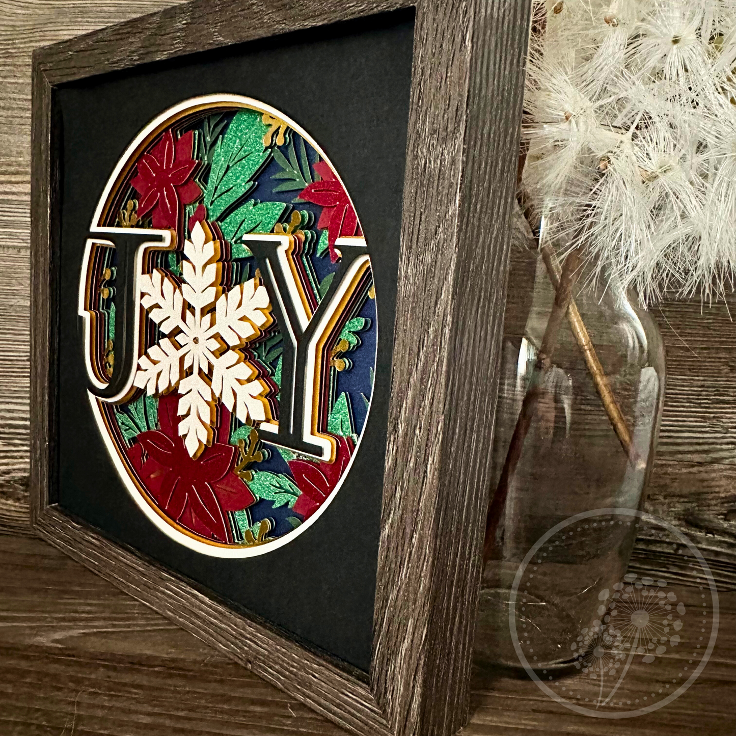 Poinsettias Joy Shadowbox