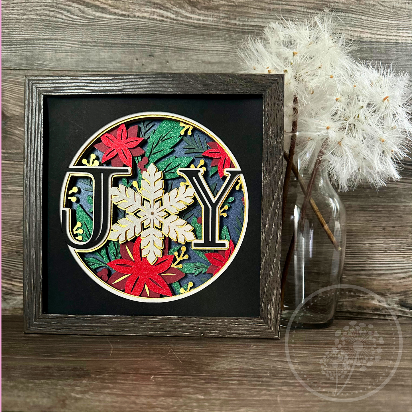 Poinsettias Joy Shadowbox