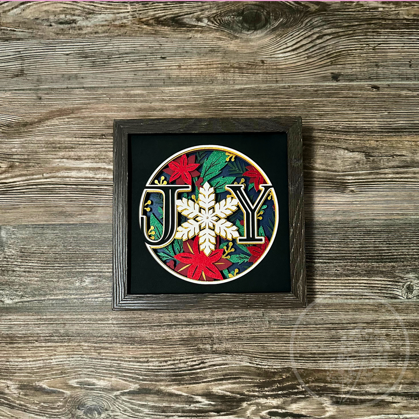 Poinsettias Joy Shadowbox