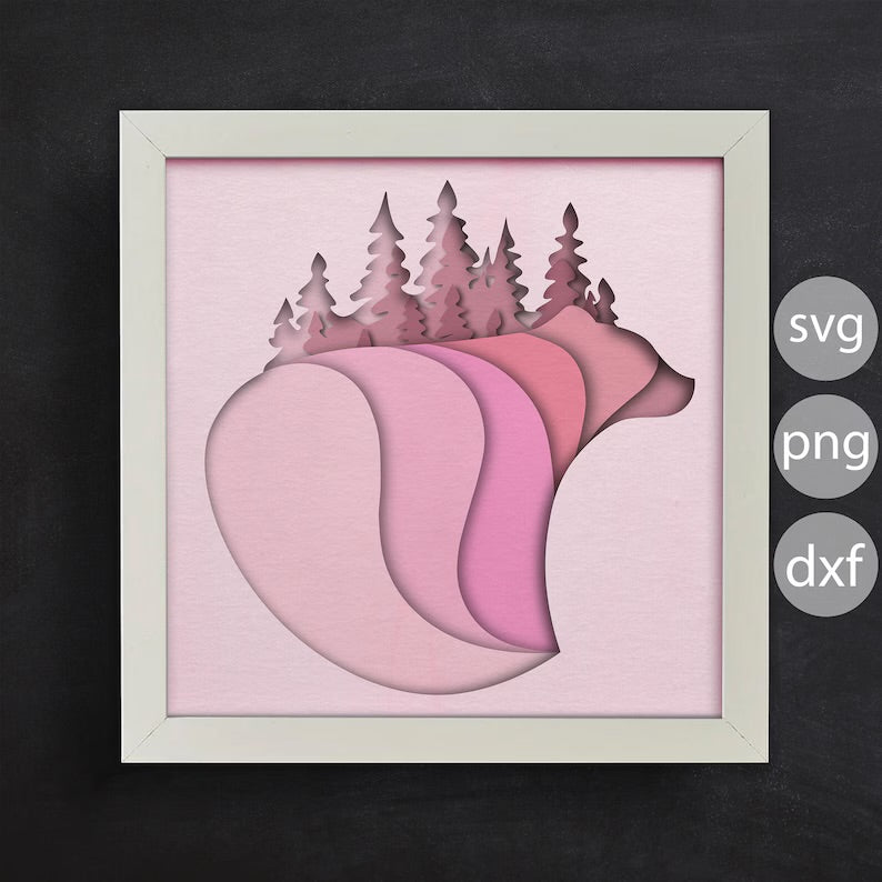 Landscape Bear SVG
