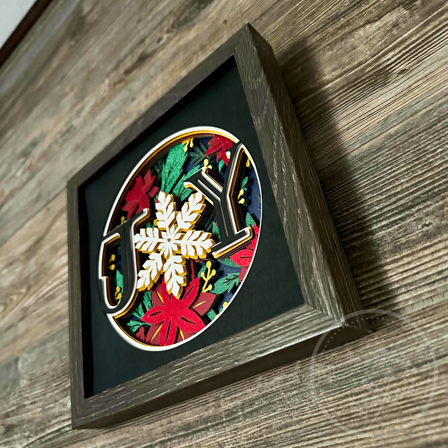 Poinsettias Joy Shadowbox