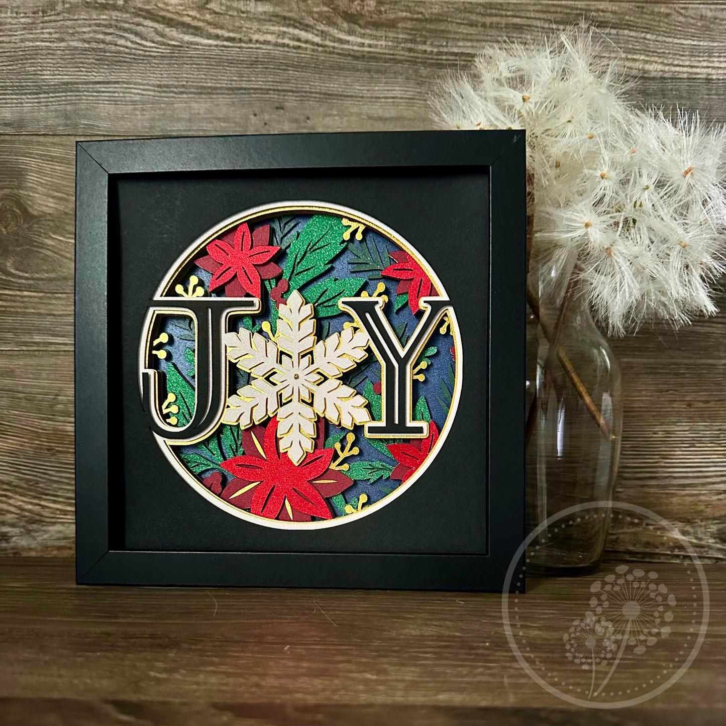 Poinsettias Joy Shadowbox