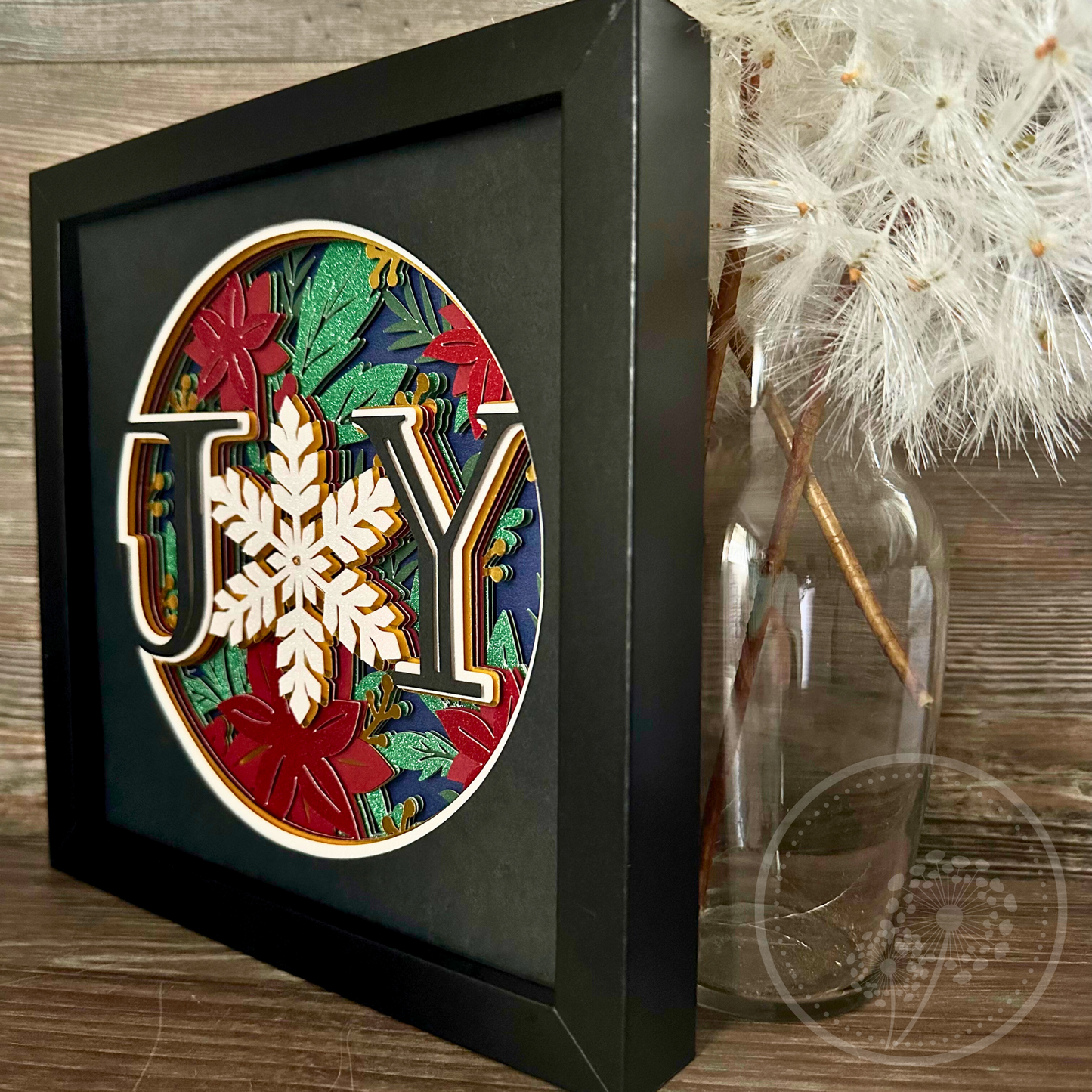 Poinsettias Joy Shadowbox