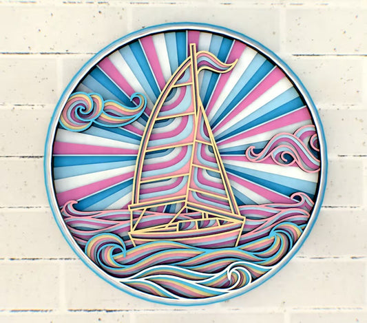Sailboat Mandala SVG