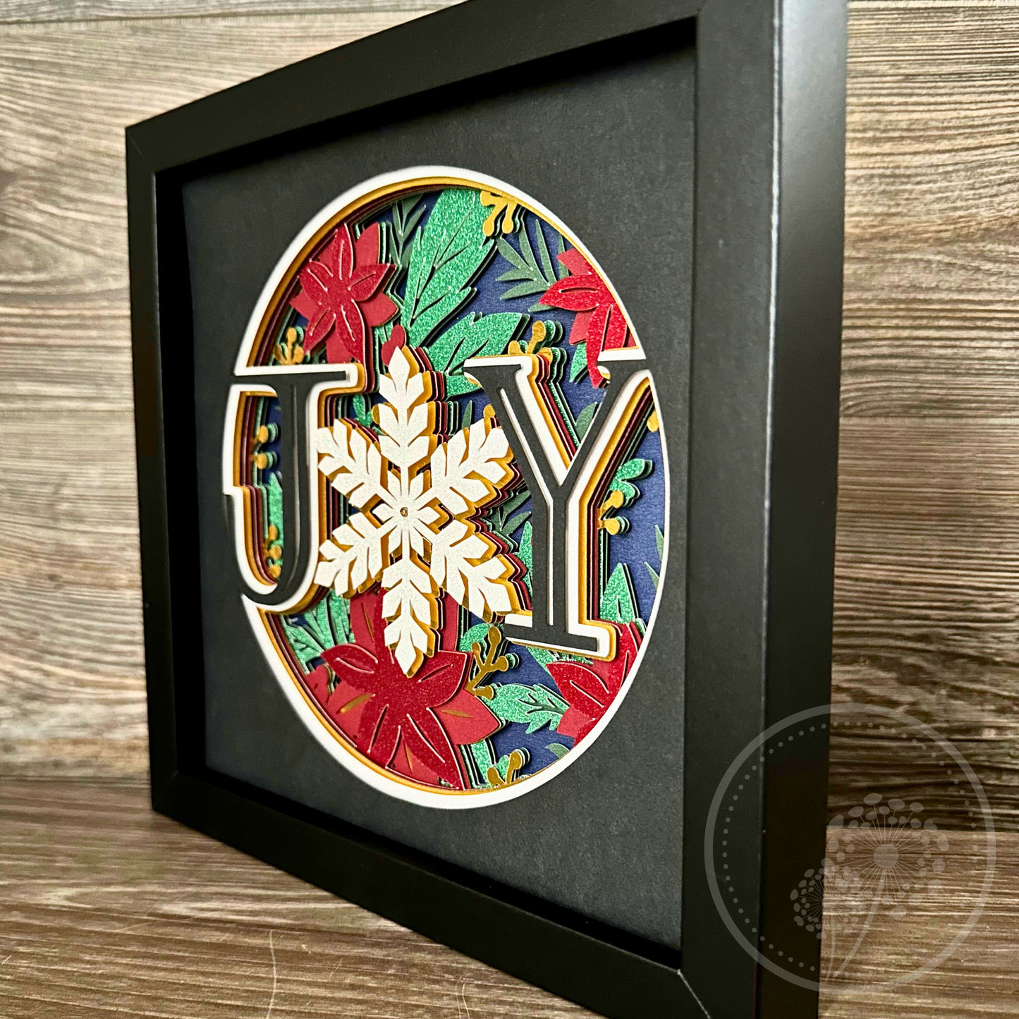 Poinsettias Joy Shadowbox