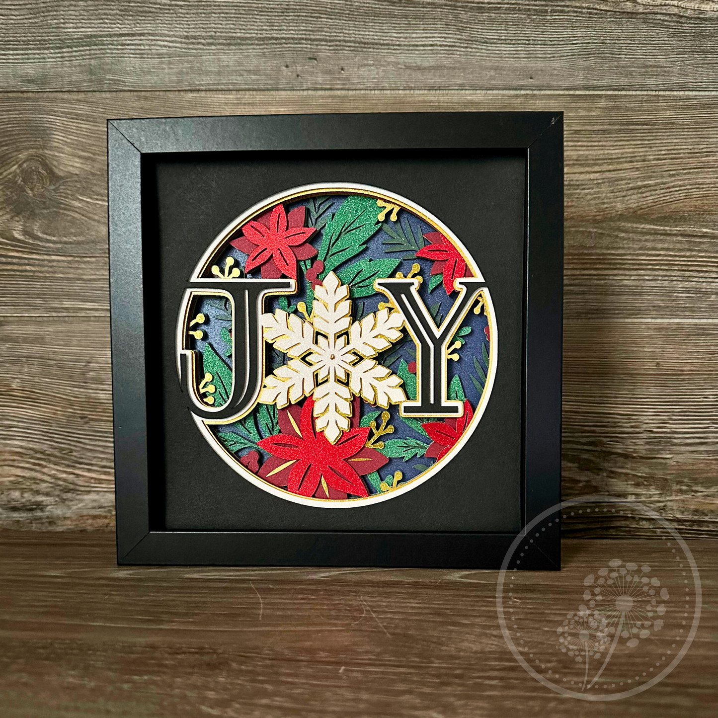 Poinsettias Joy Shadowbox