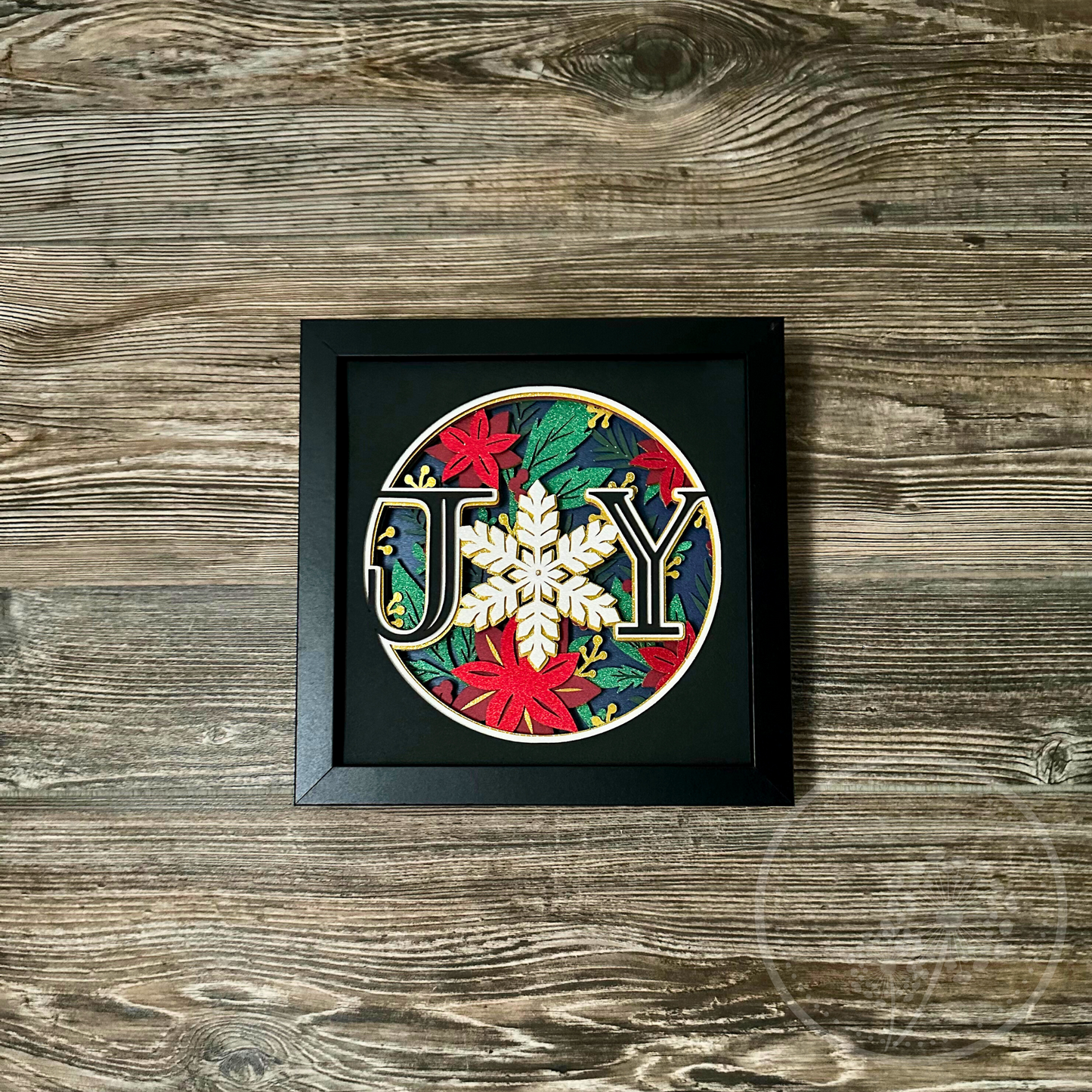 Poinsettias Joy Shadowbox