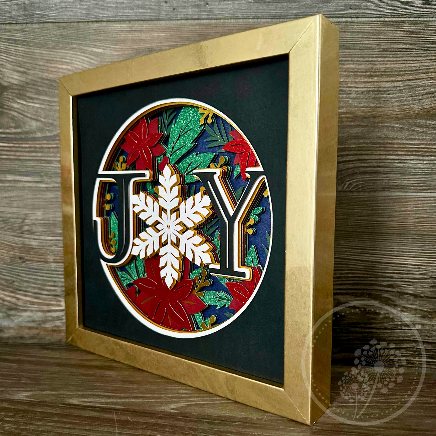 Poinsettias Joy Shadowbox