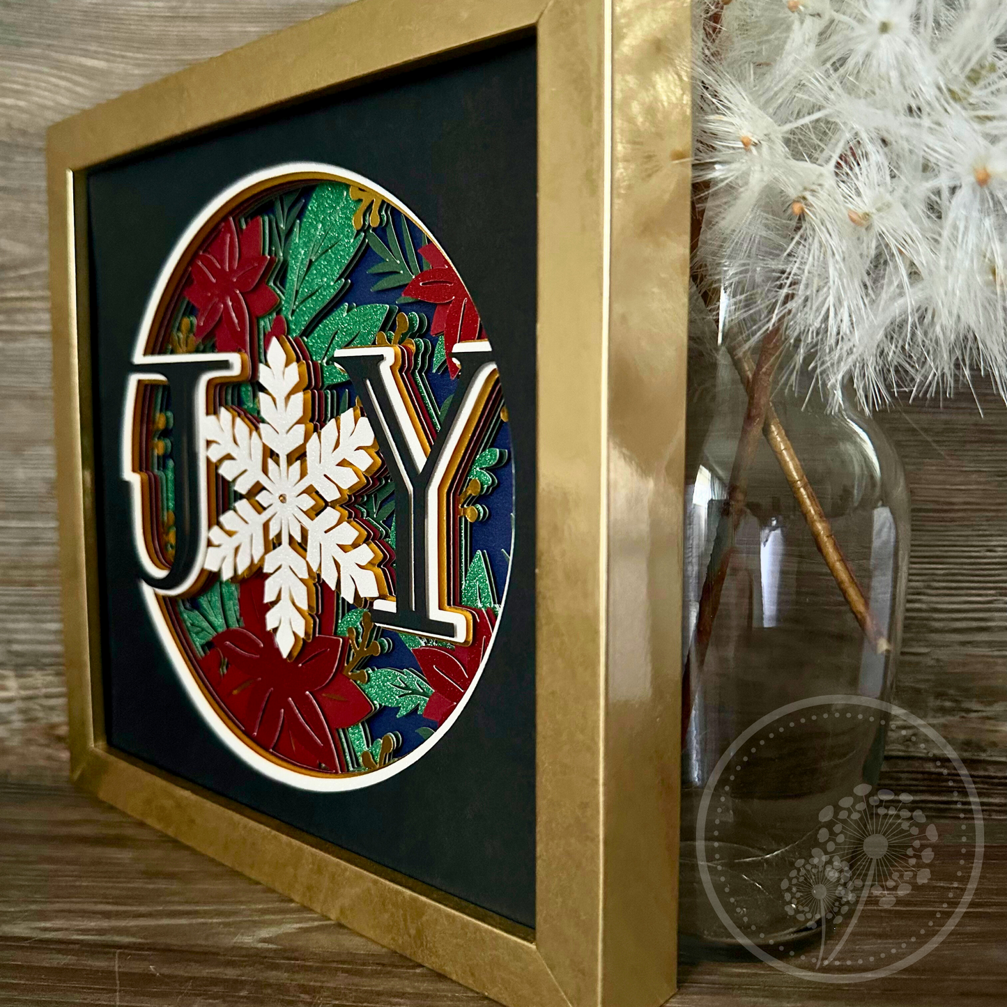 Poinsettias Joy Shadowbox