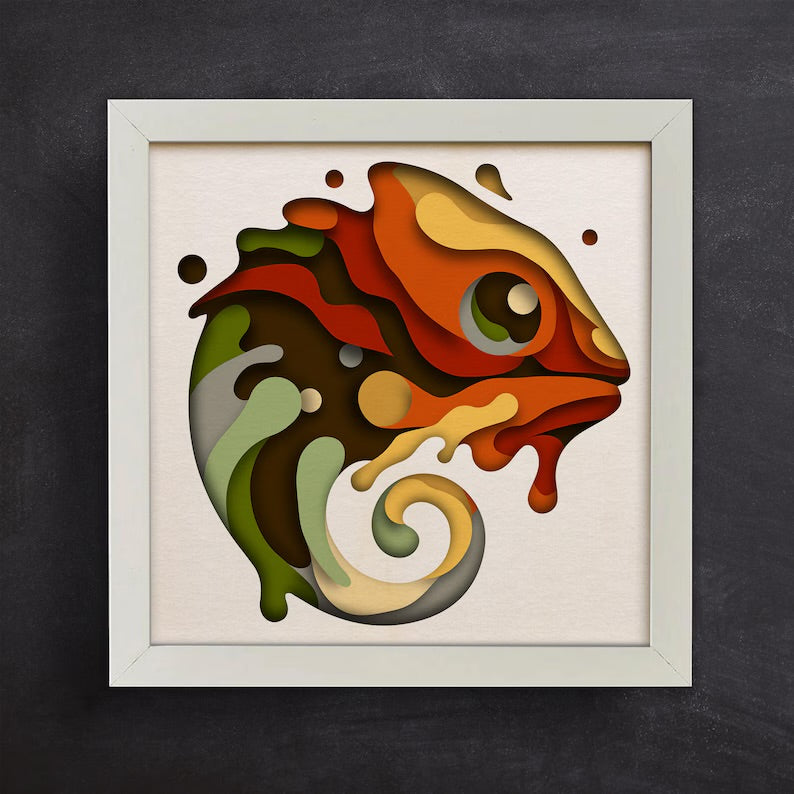 Colorful Chameleon SVG