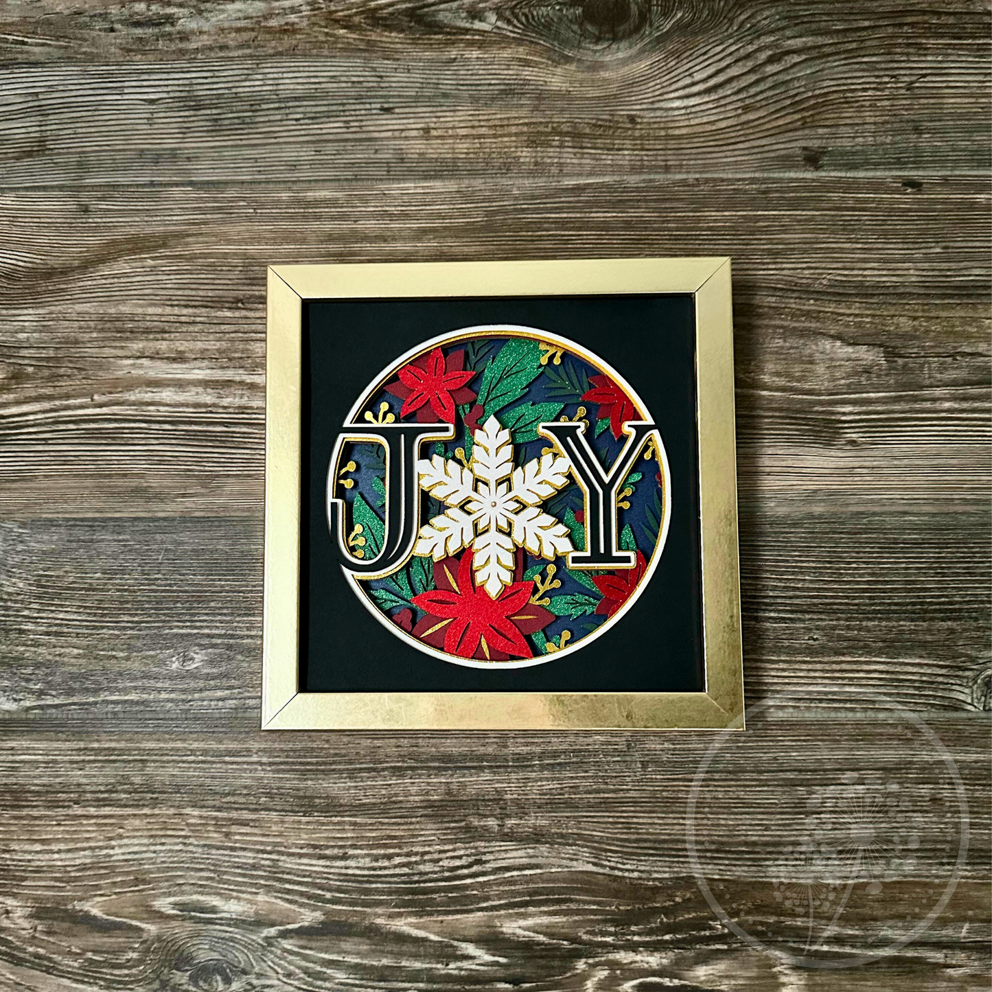 Poinsettias Joy Shadowbox