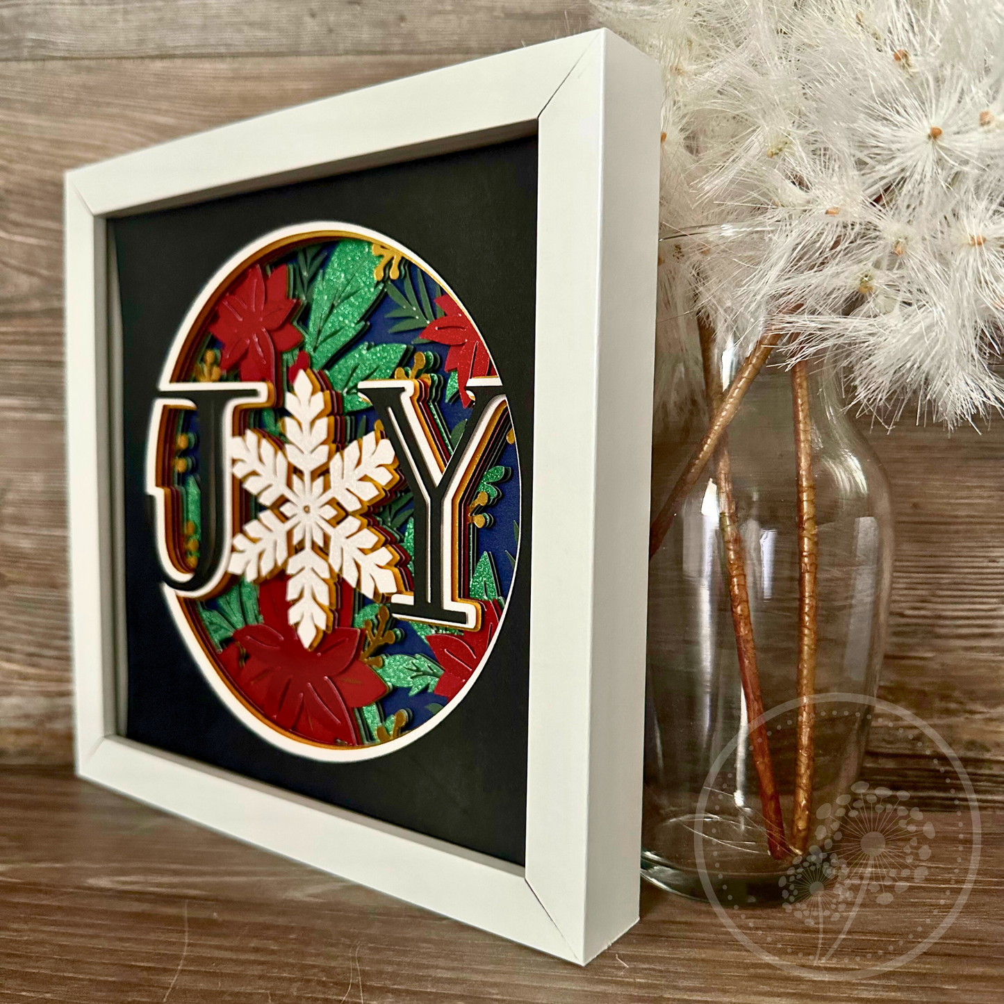 Poinsettias Joy Shadowbox
