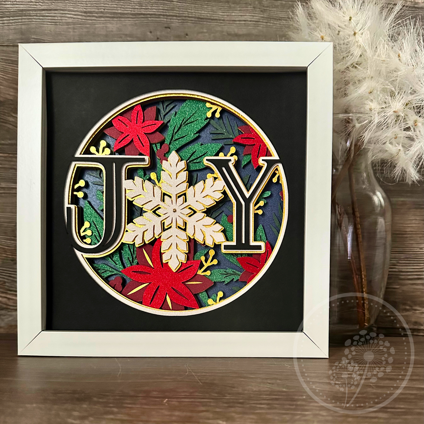 Poinsettias Joy Shadowbox