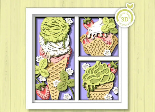 Ice Cream Cone Panel SVG
