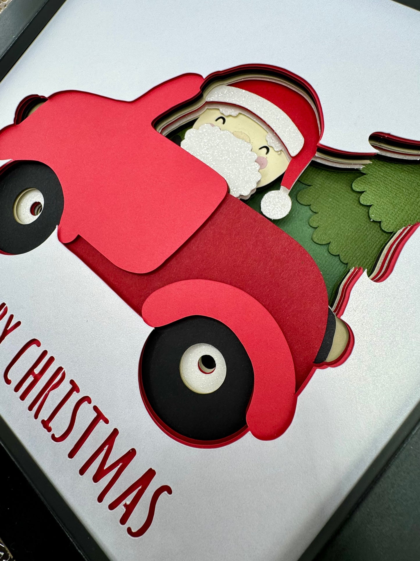Christmas Car Shdowbox