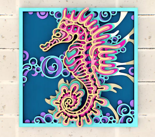 Seahorse Mandala SVG