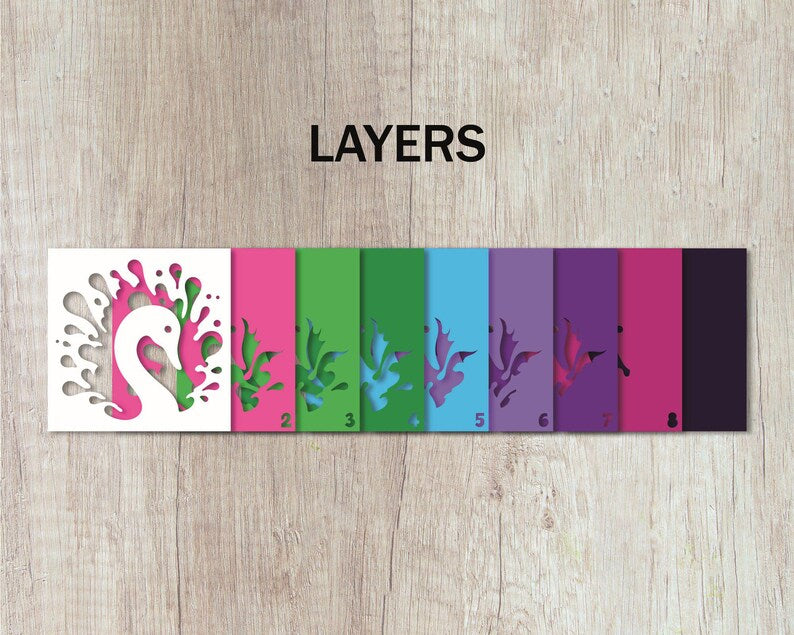 Colorful Swan SVG